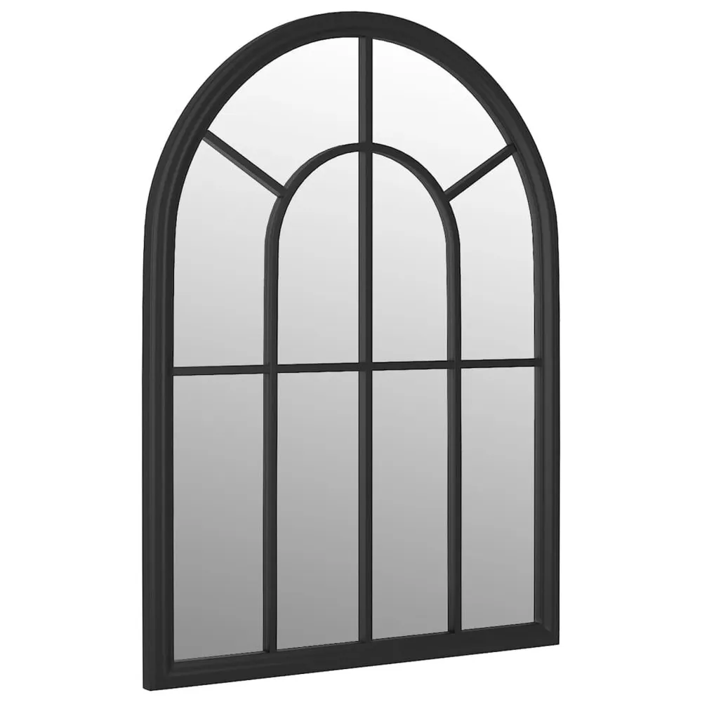 Espelho para uso interior 60x45 cm ferro preto vidaXL