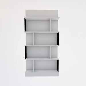 Estante de biblioteca Orik L80cm Branco Design Moderno