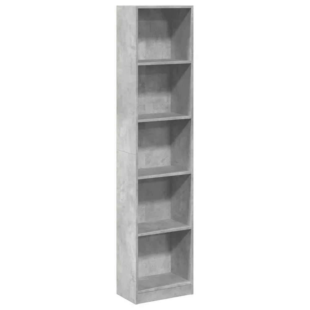 Ergonômico Estante 40x24x176 cm derivados de madeira cinzento cimento