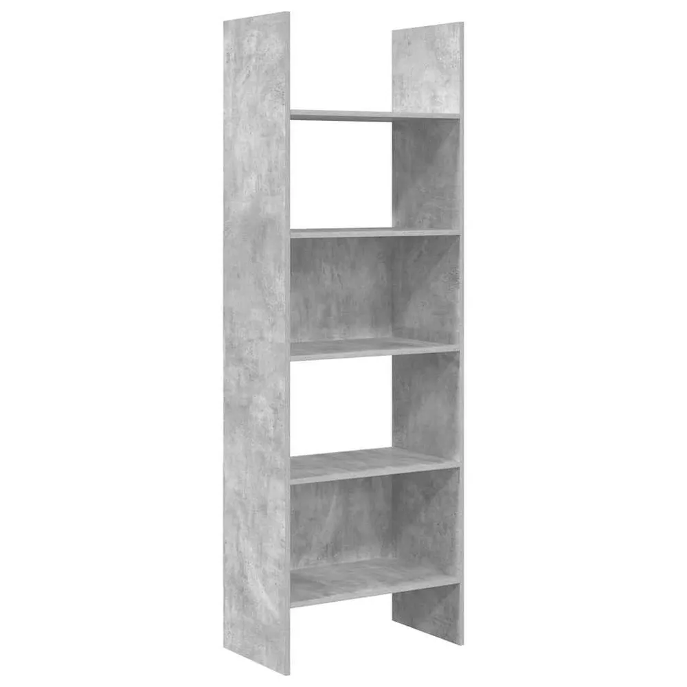 Estante 60x35x180 cm contraplacado cinzento cimento com Gaveta com Chave