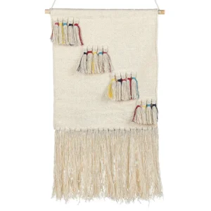 Estatueta de Porcelana Cotton Macramé Wall Hanging Bege claro BUREWALA