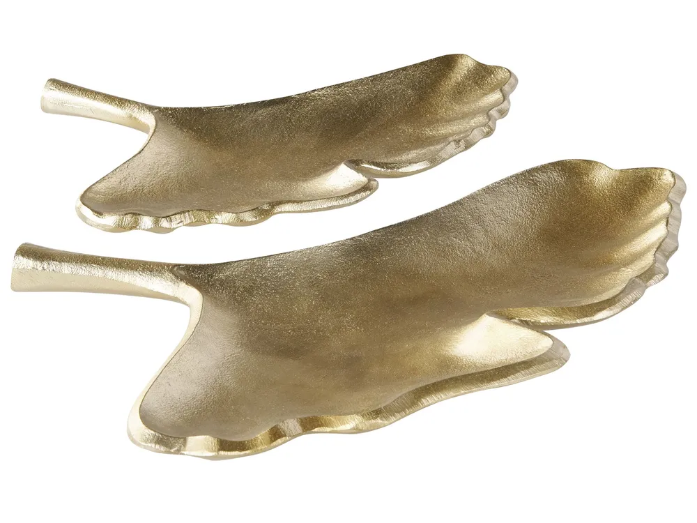 Trinket Dish Set Ginkgo Leaf Ouro PALENQUE