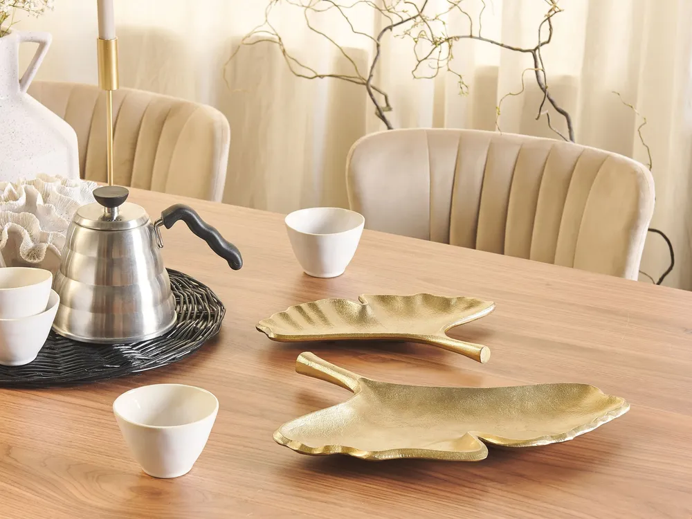 Trinket Dish Set Ginkgo Leaf Ouro PALENQUE