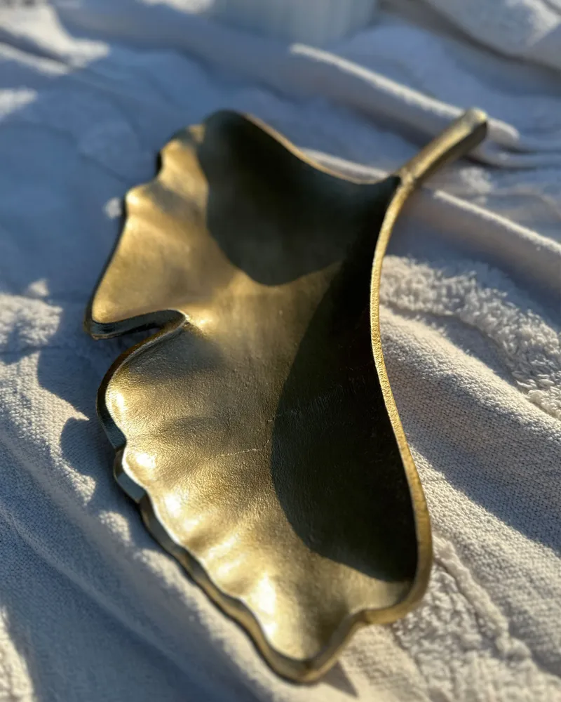 Trinket Dish Set Ginkgo Leaf Ouro PALENQUE
