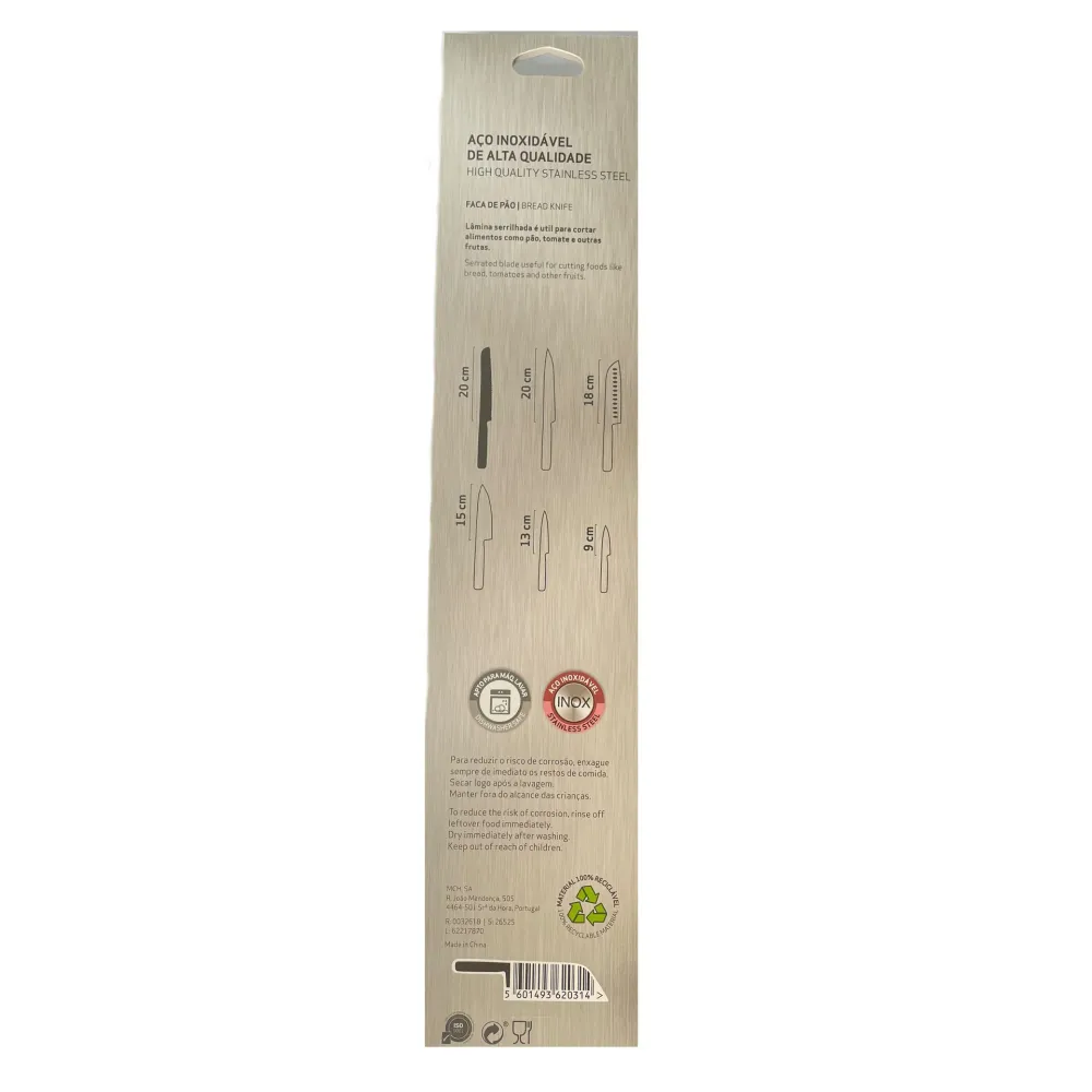Afiador de Facas Faca Pão 20cm Platinum
