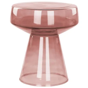 Glass Side Table Dark Red LAGUNA