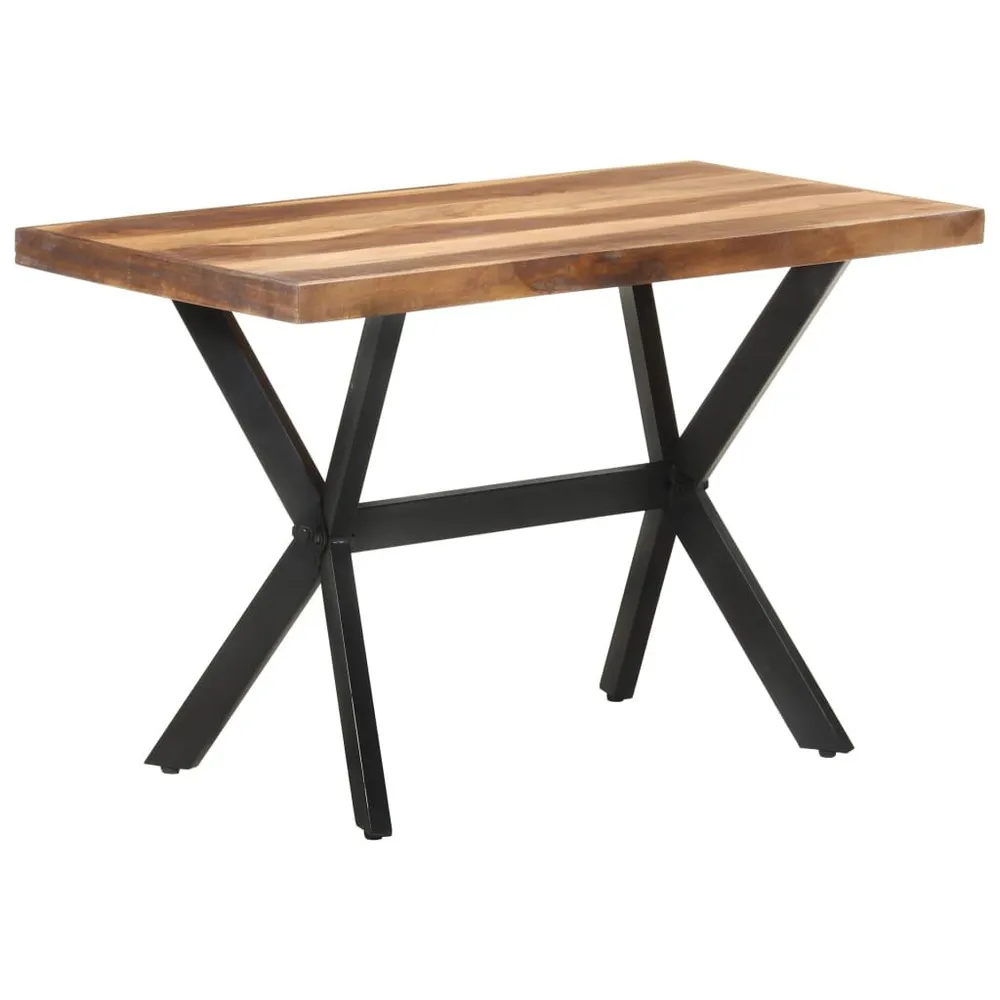Mesa de jantar 120x60x75 cm madeira maciç com acabamento mel