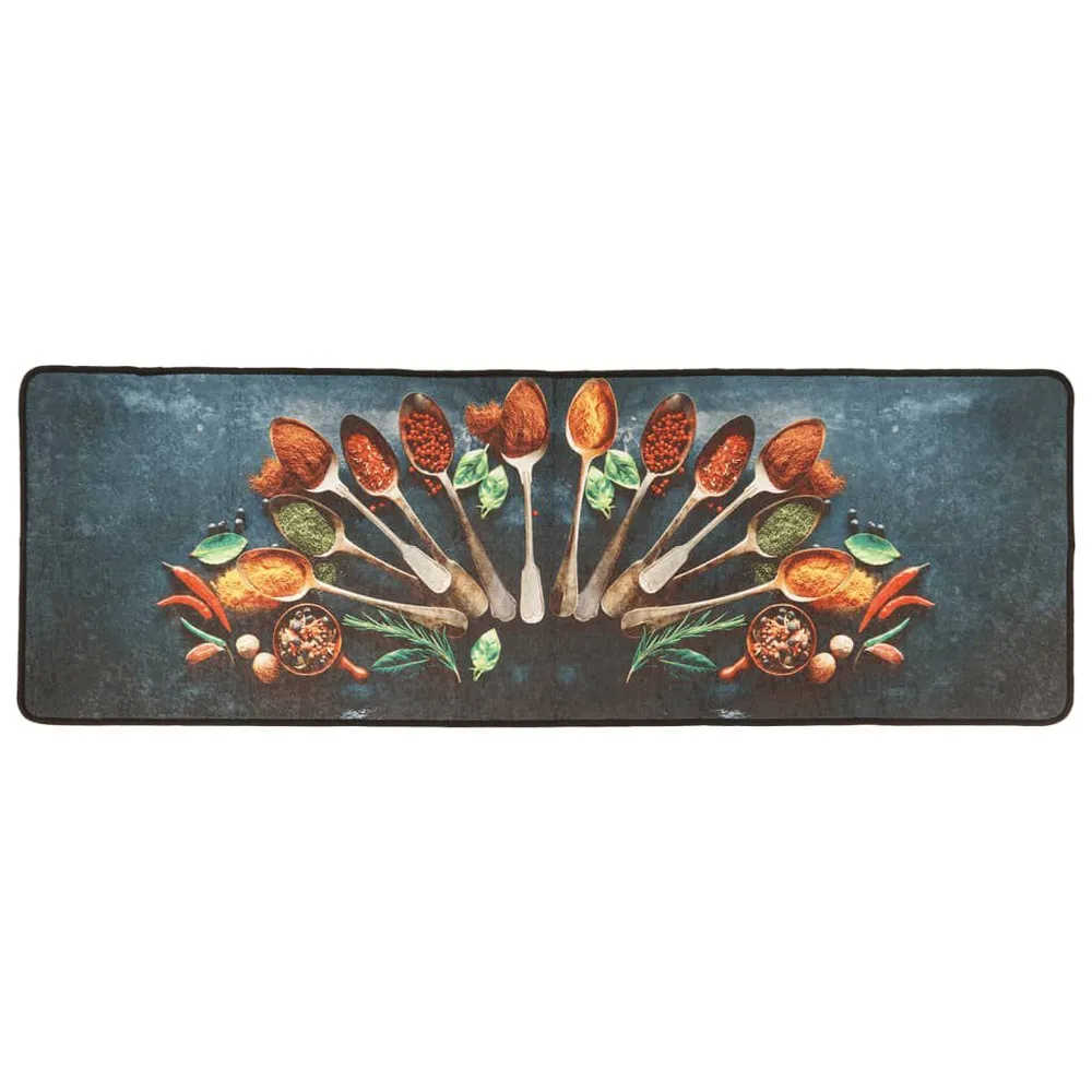 Tapete de cozinha lavável antiderrapante 60x180 cm multicor