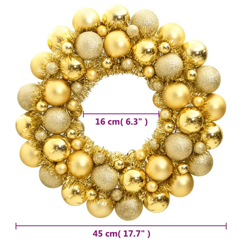 Resistente ao Clima Guirlanda de Natal 45 cm poliestireno dourado
