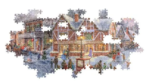 Puzzle Atemporal Christmas Collection Panorama Natal | Imagem 1 - 1000 Peças - Clementoni