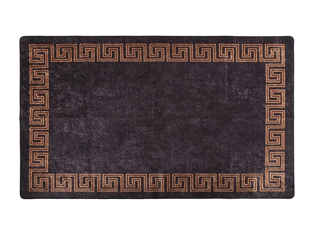 Capacho Personalizado Tapete lavável antiderrapante 120x180 cm preto e dourado