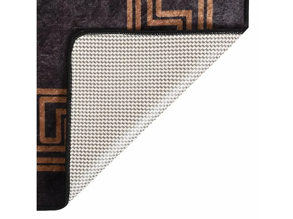 Capacho Personalizado Tapete lavável antiderrapante 120x180 cm preto e dourado