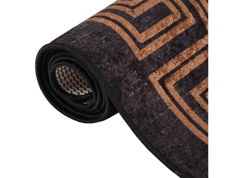 Capacho Personalizado Tapete lavável antiderrapante 120x180 cm preto e dourado