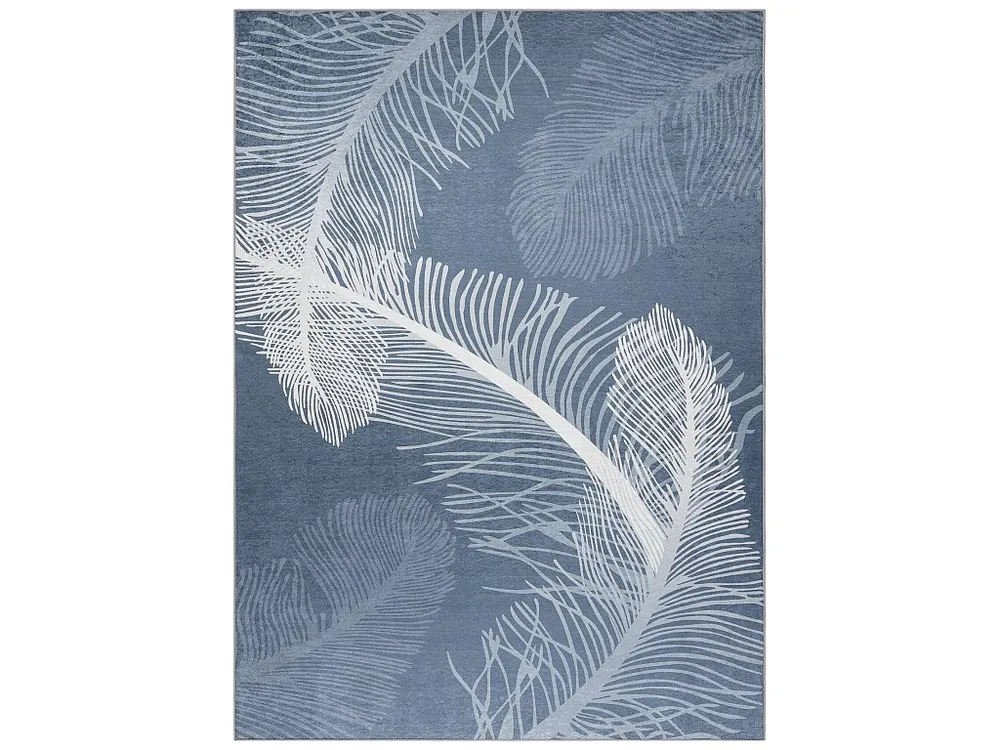 Luxo de Alta Qualidade ANDRE 1148 Tapete Penas antiderrapante - azul 80x150 cm