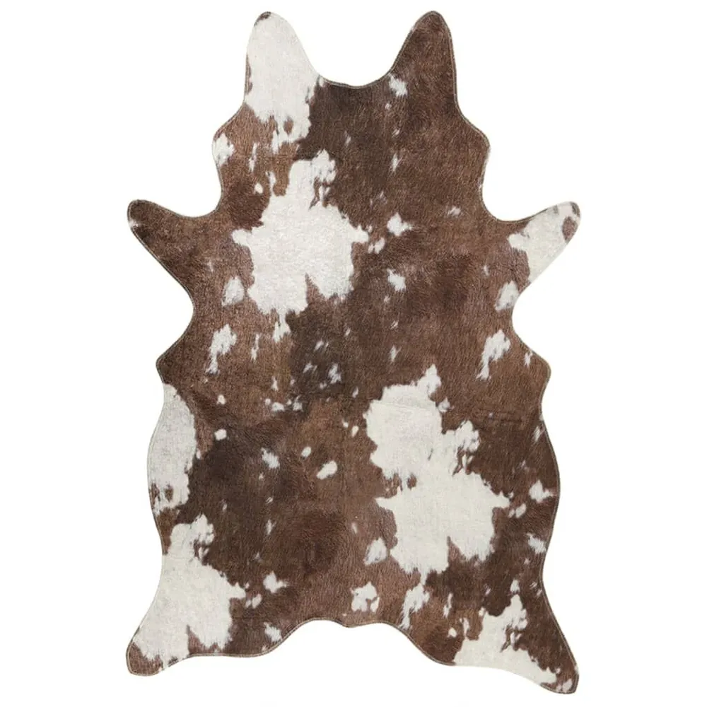 Protetor para Escrivaninha Tapete lavável antiderrapante 120x170 cm vaca castanho e branco
