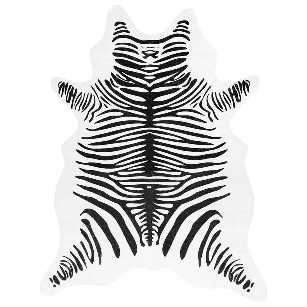 Tapete lavável antiderrapante 120x170 cm zebra preto e branco para Áreas Molhadas