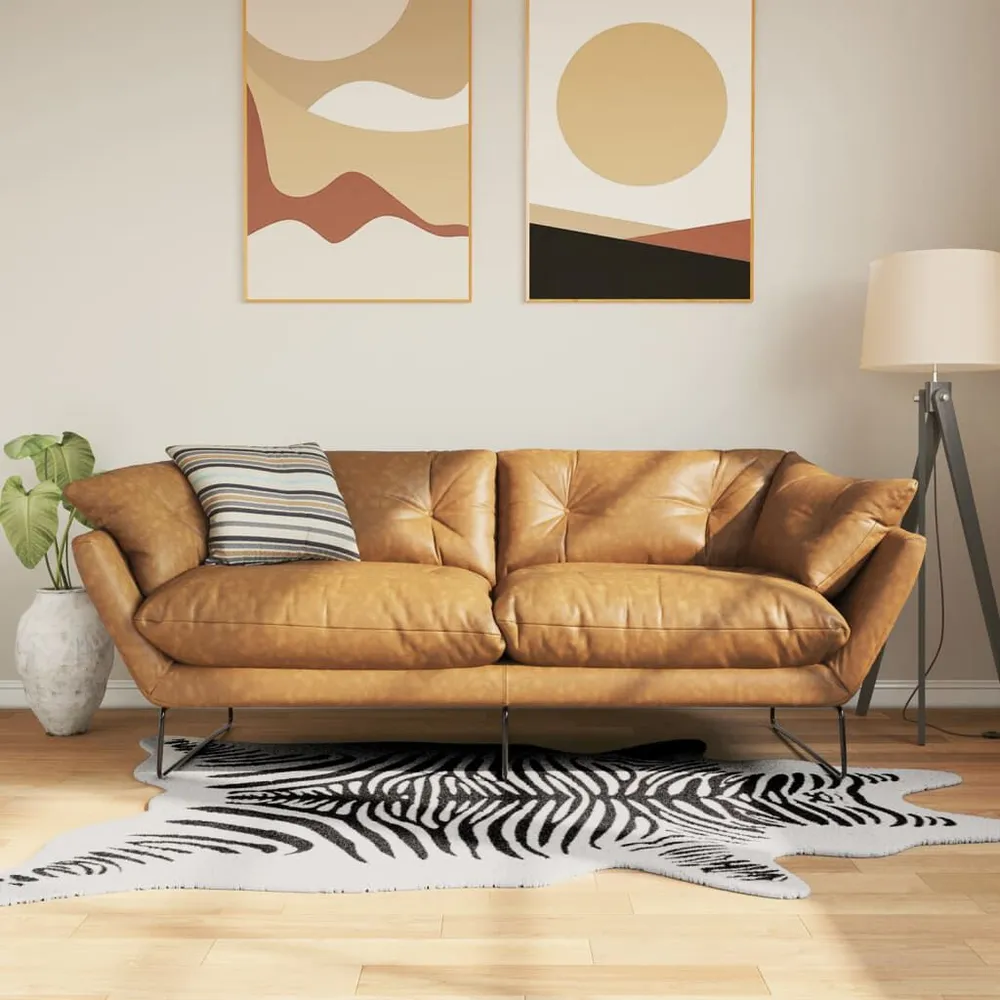 Tapete lavável antiderrapante 120x170 cm zebra preto e branco para Áreas Molhadas