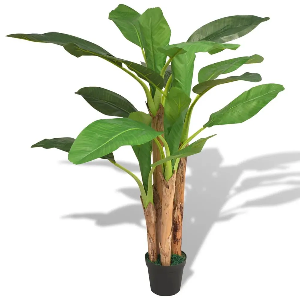 Planta bananeira artificial com vaso 175 cm verde vidaXL