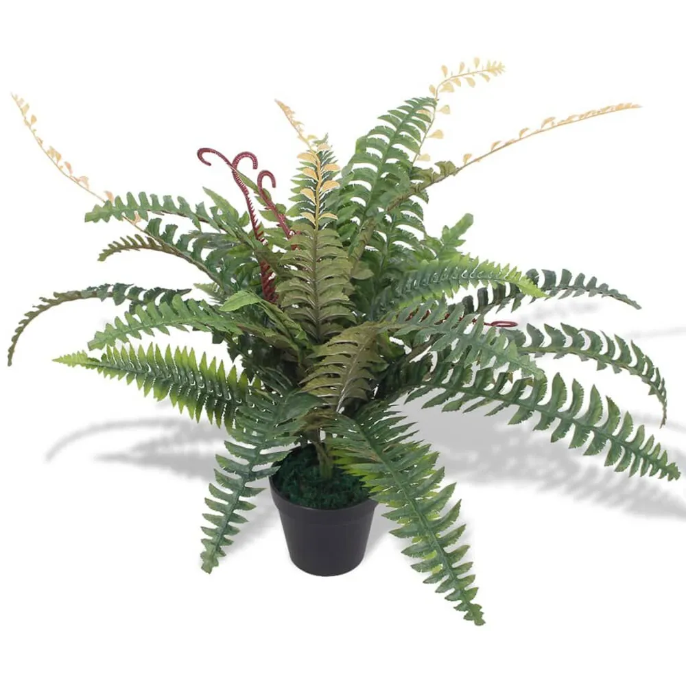 Planta feto artificial com vaso 60 cm verde vidaXL