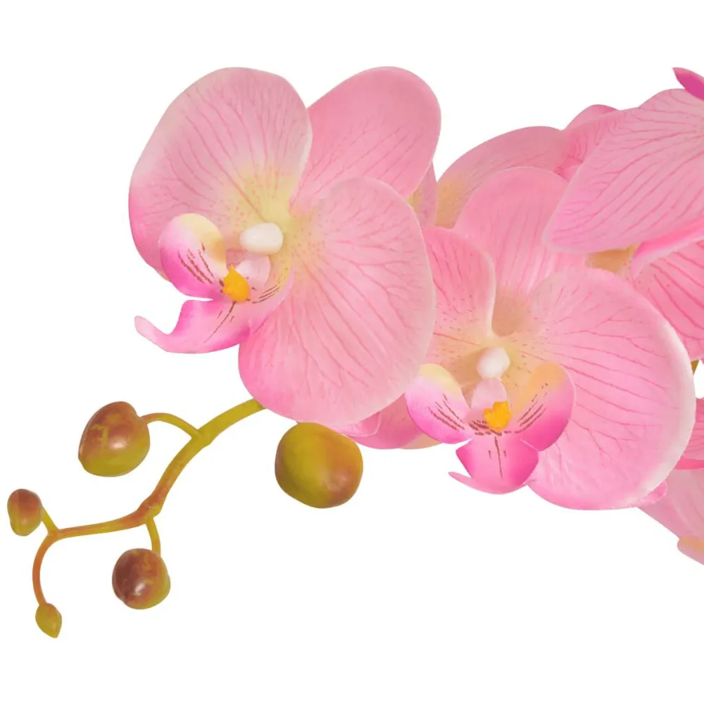 Planta orquídea artificial com vaso 65 cm rosa vidaXL
