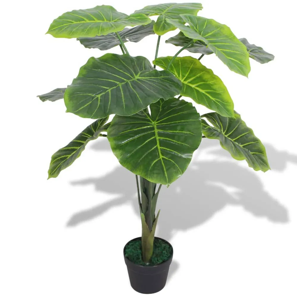 Planta taro artificial com vaso 85 cm verde vidaXL