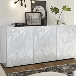Batedeira Planetária Aparador design com 3 portas – Branco lacado ERIS