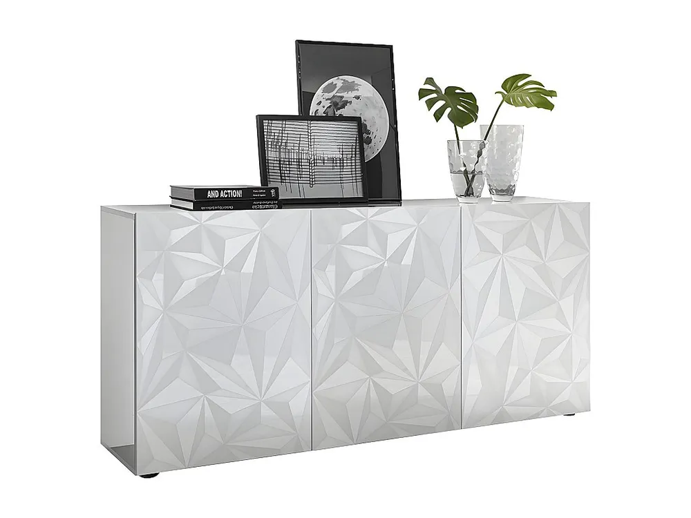 Batedeira Planetária Aparador design com 3 portas – Branco lacado ERIS