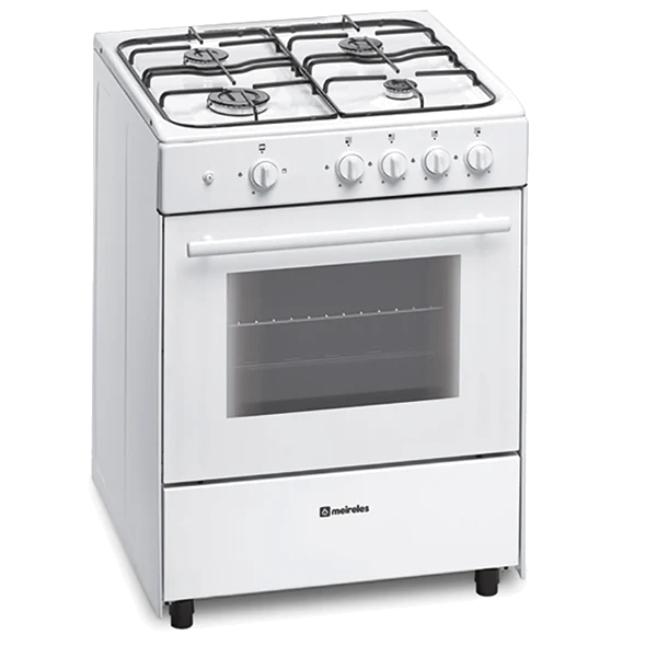 Fogão Meireles G 600 W Nat St | 4 queimadores, forno 49L, classe para Ambientes até 50m²