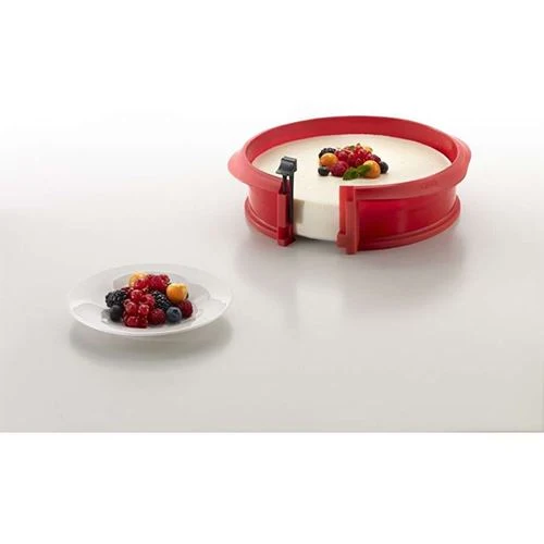 Forma Redonda Desmontável Duo Lékué 23cm - Vermelho