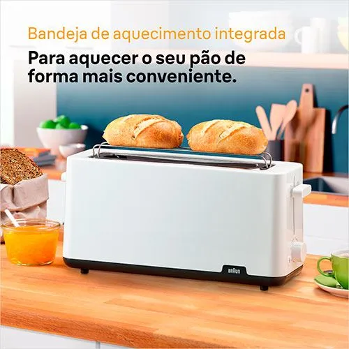 Forno Elétrico de Bancada Torradeira Braun HT 1110 WH - Branco