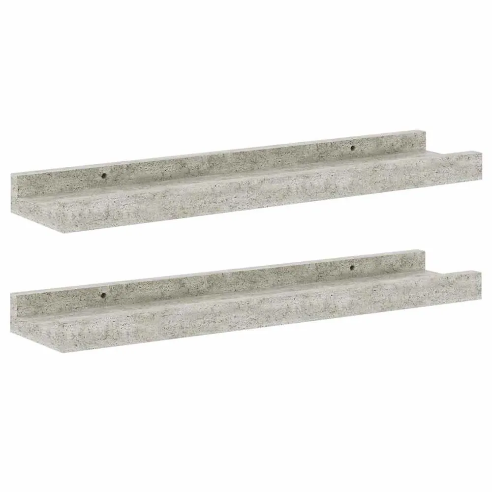 Organizador de Sapateira Prateleiras de parede 2 pcs 40x9x3 cm cinzento cimento