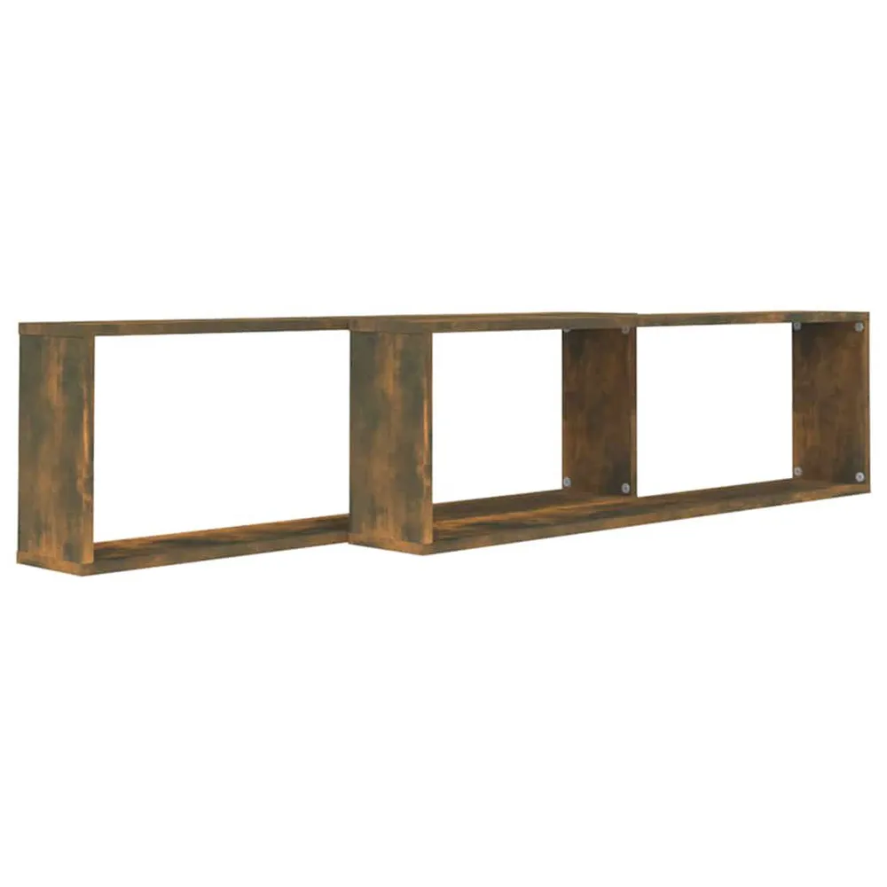 Prateleira Ajustável Prateleiras cubo 2pcs 100x15x30 deriv. madeira carvalho fumado