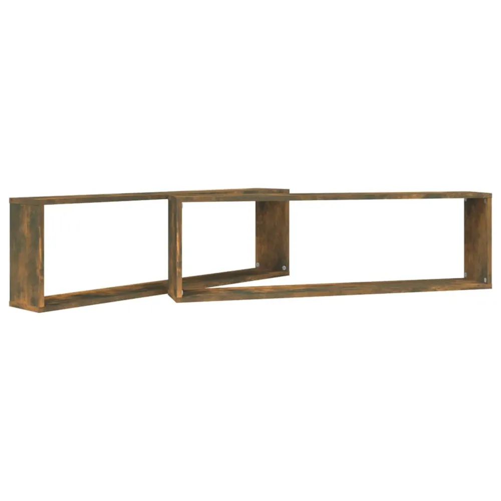 Prateleira Ajustável Prateleiras cubo 2pcs 100x15x30 deriv. madeira carvalho fumado