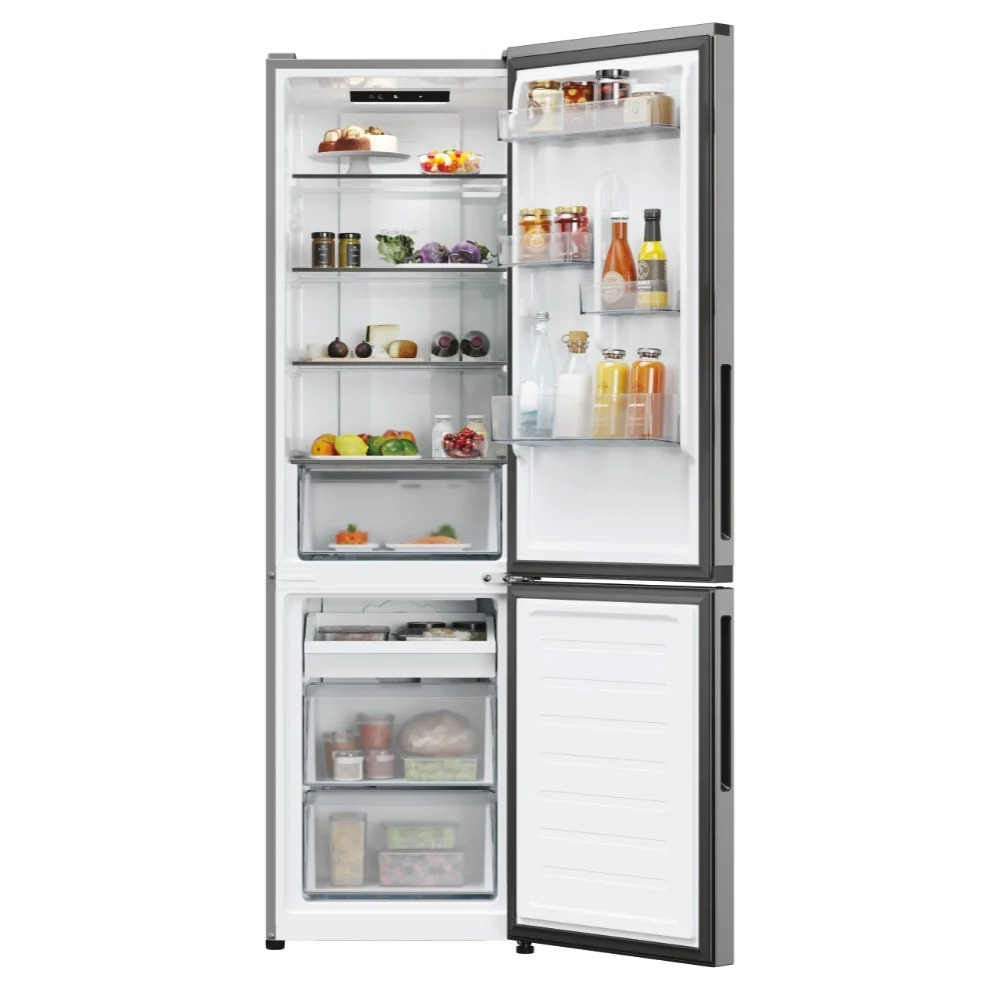 Frigorífico Combinado CANDY CNCQ 2T518 EX | 279L, No Frost, Classe E com 5 Acessórios Inclusos