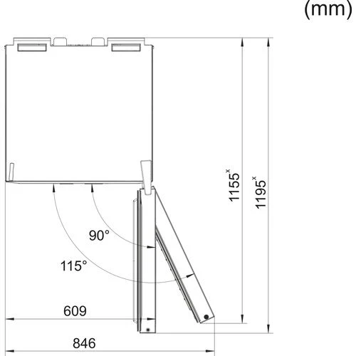 Fritadeira sem Óleo Frigorífico Combinado Miele 10622470 | 201,1x60x65,5 cm | 243 L | E | ço inoxidável