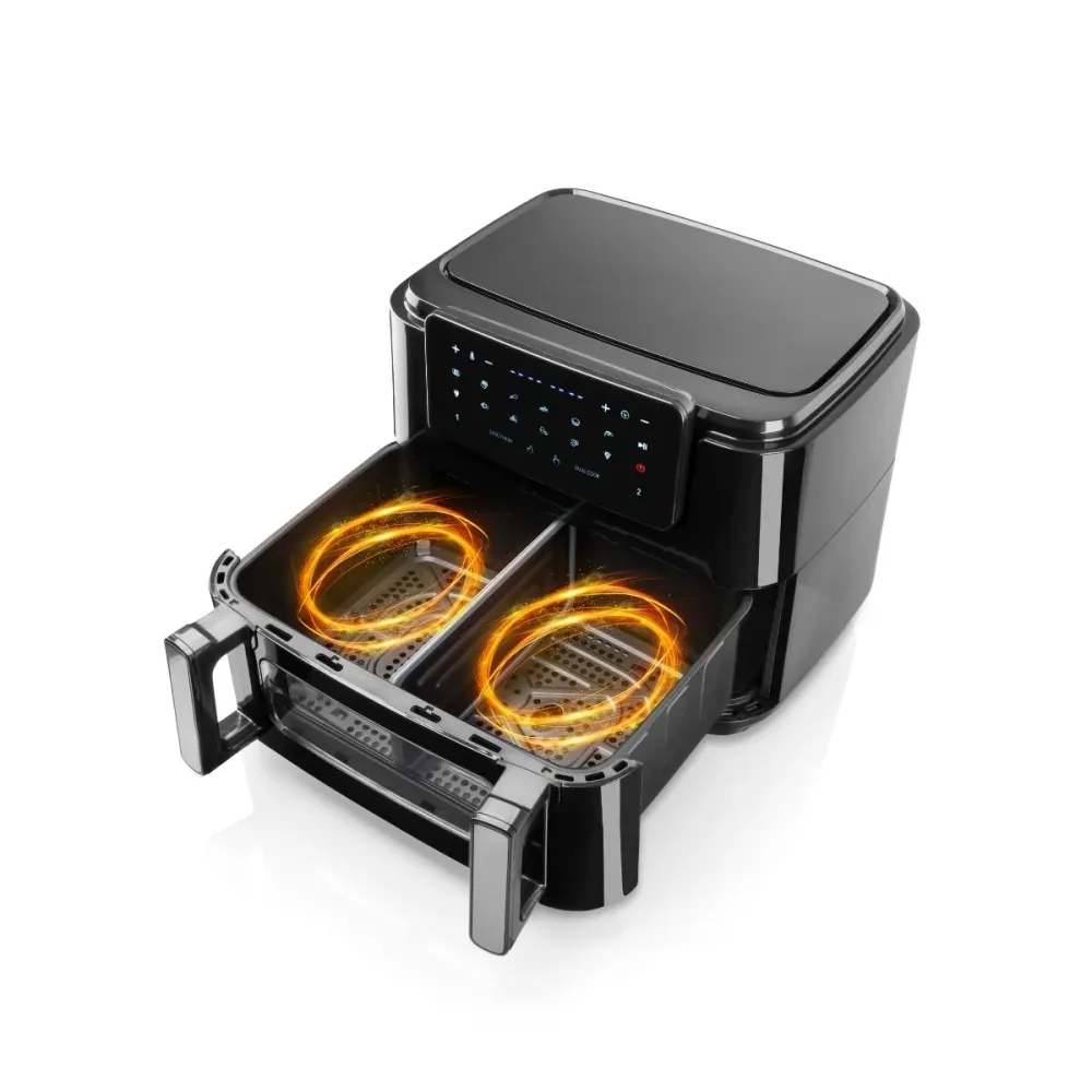 Fritadeira Eletrônico Sem Óleo Haeger Super Cook 10L | 10 Programas, 2 Gavetas, 2600 W