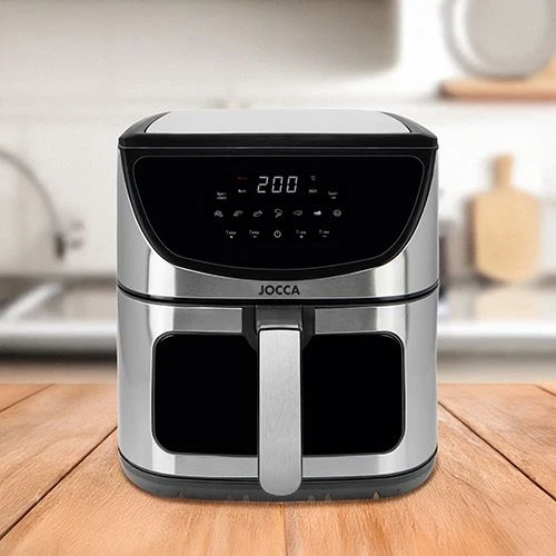 Fritadeira Sem Óleo AirFryer Jocca 2455 Duplo Heating 8L - Preto e ço