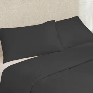 Conjunto de 2 fronhas cetim 108 fios/cm², 50 x 70 cm cinza -TALORA de PALACIO