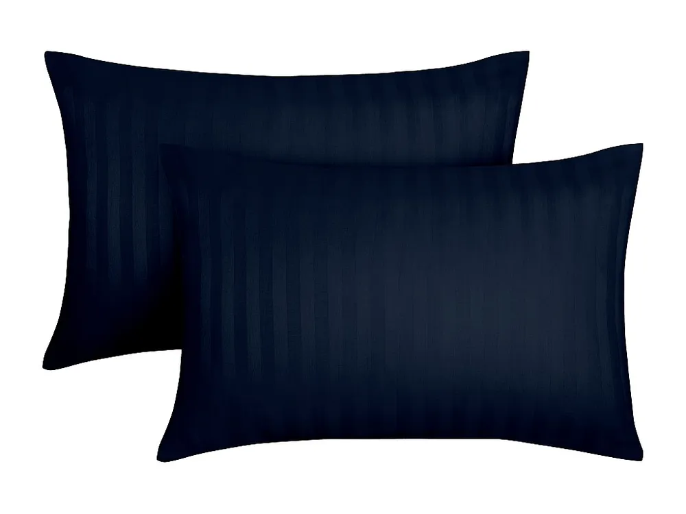 Conjunto de 2 fronhas em cetim 92 fios/cm² 50 x 70 cm azul - ABILY de PALACIO
