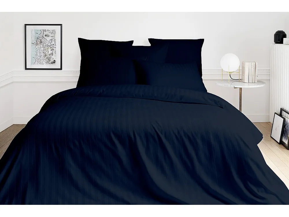 Conjunto de 2 fronhas em cetim 92 fios/cm² 50 x 70 cm azul - ABILY de PALACIO