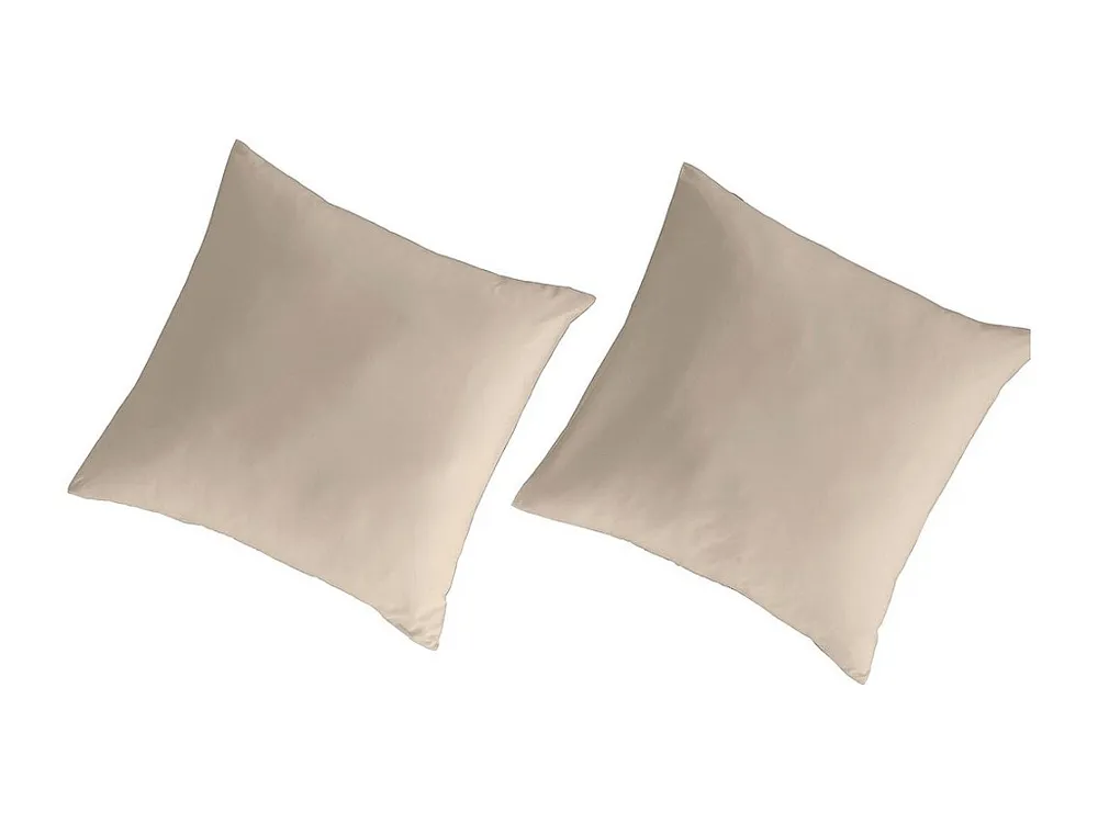 Fronhas 65x65(2) 100% algodão percal ecológico Liso areia