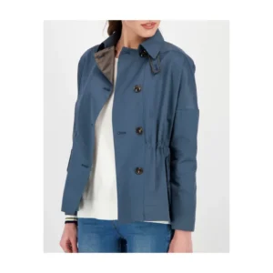 REDUZIDO GABARDINE JACKET REMOVABLE EMBELLISHED NECK