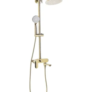 Conjunto de duche com misturadora e chuveiro com efeito chuva GURARA Escolhas dos influencers Dourado