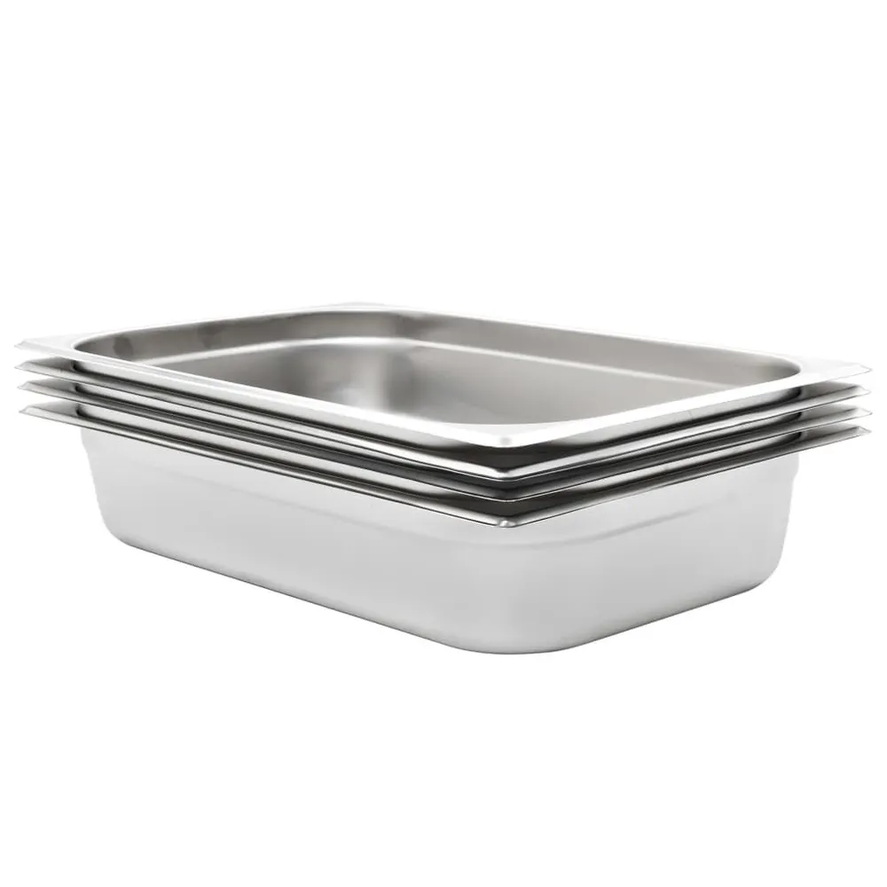 Recipientes gastronorm 4 pcs GN 1/1 100 mm ço inoxidável