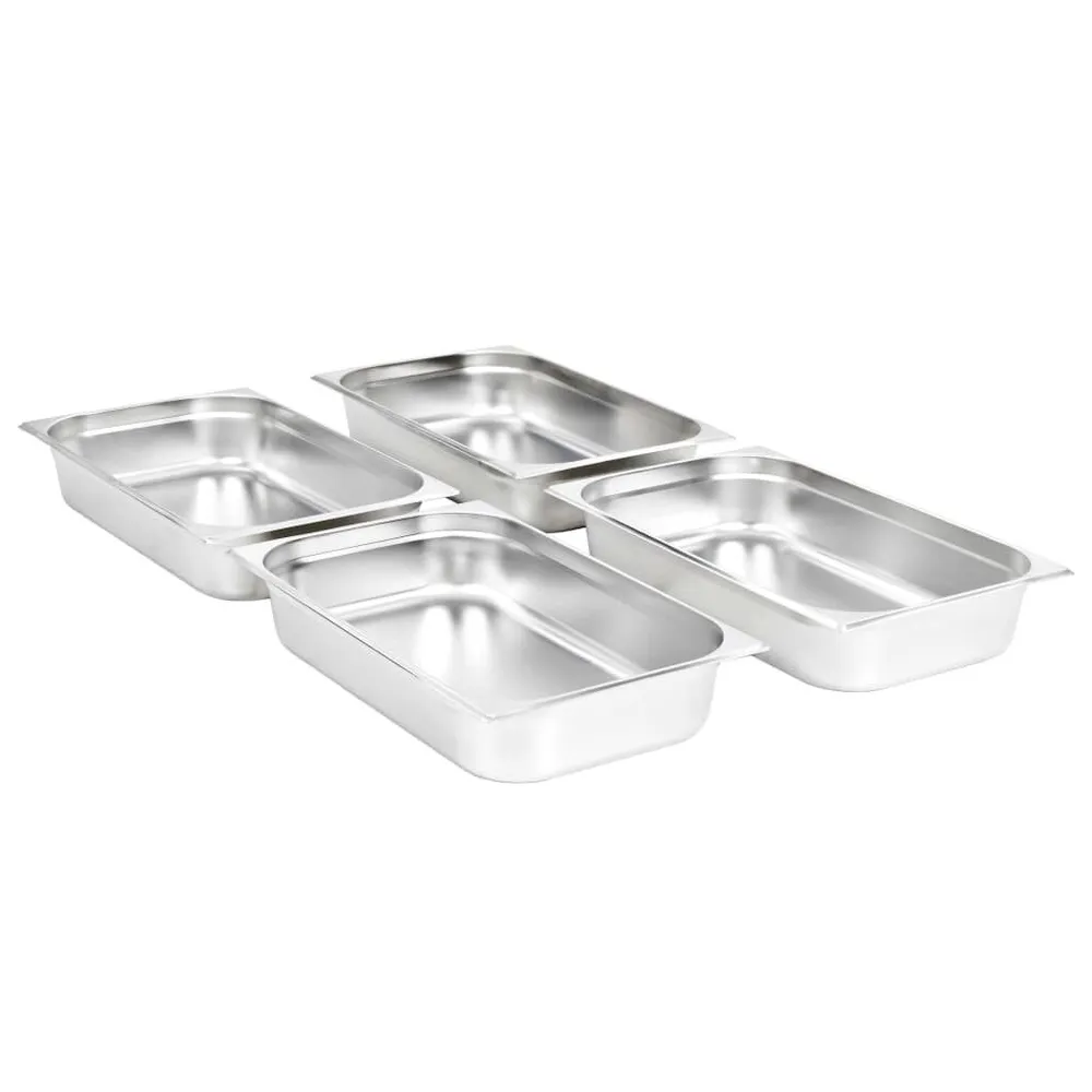 Recipientes gastronorm 4 pcs GN 1/1 100 mm ço inoxidável