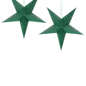 Set 2 LED Hanging Glitter Stars 45 cm Musgo MOTTI