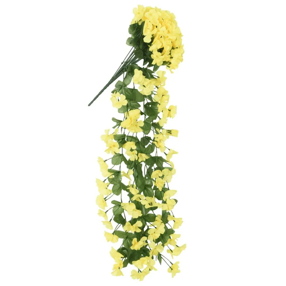 Grinaldas de flores de Natal 3 pcs 85 cm amarelo | Decoração Festiva