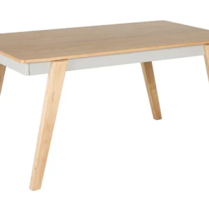 Dining Table 150 x 90 cm Light Wood and Grey PHOLA