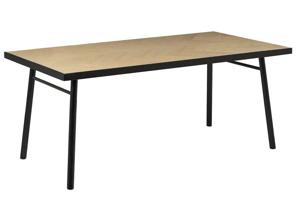 Dining Table 180 x 90 cm Light Wood Ébano IVORIE