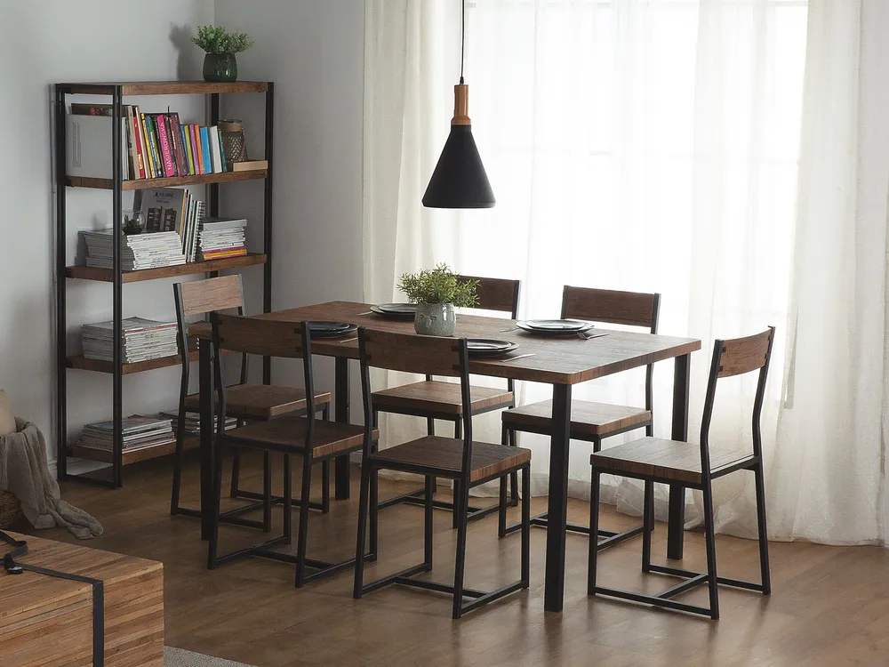 Dining Table 150 x 90 cm Dark Wood LAREDO